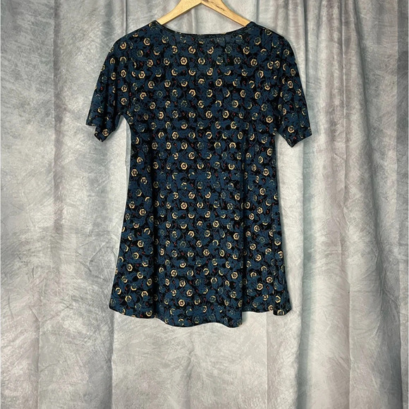 LuLaRoe Blue, Black, Red and Yellow Floral Graphic Print Perfect T - XXS - Picture 7 of 11